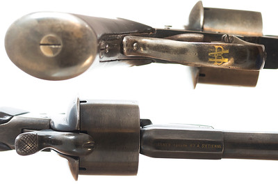 Javelle patent pinfire revolver with gold inlays